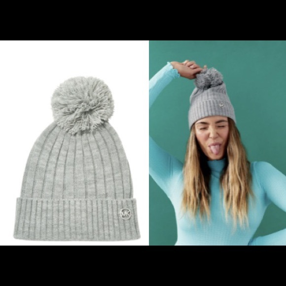 Michael Kors Beanie Hat with Pom - Picture 2 of 9